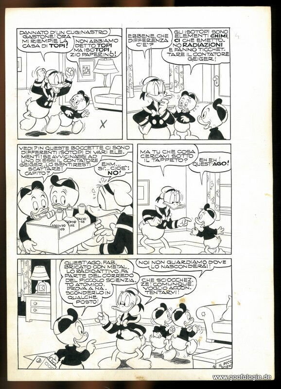 En vente - Disney - G.B. Carpi - Paperino e l'isola delle scimmie afflitte - 1958 - Planche originale