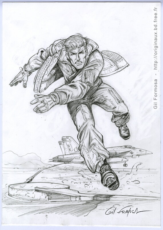 Buck DANNY F-18 par Gil Formosa - Planche originale