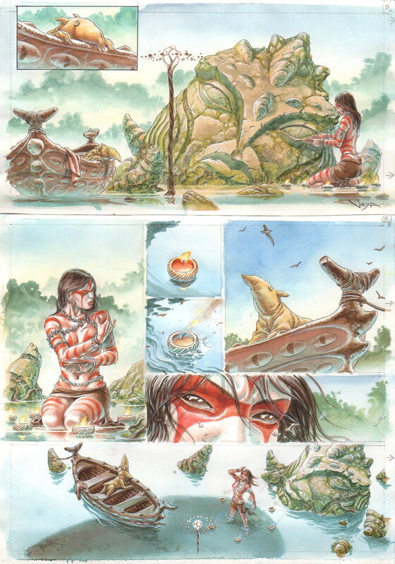 Félix Vega, Duam-Planche originale 5 A-5 B - Planche originale