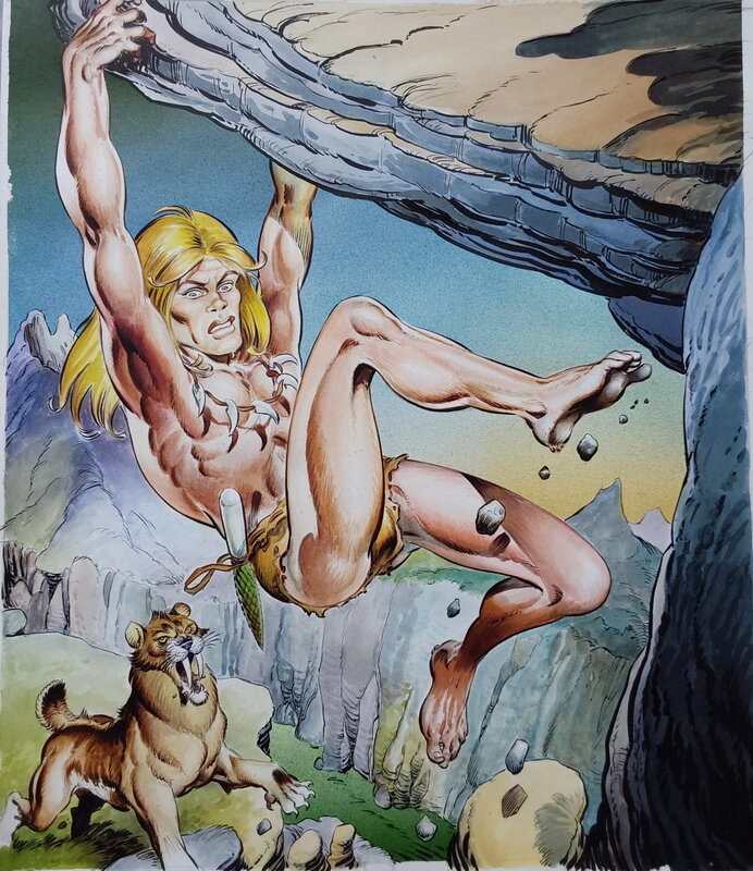 Chéret TOUT RAHAN 9 Couverture Originale en Couleur Directe - Éo Soleil 1993 . - Couverture originale