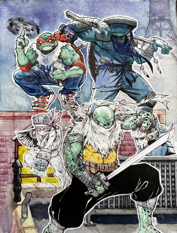Commission TMNT LABEL619 - Prince Rours, NEYEF, PiVWAN - Planche originale
