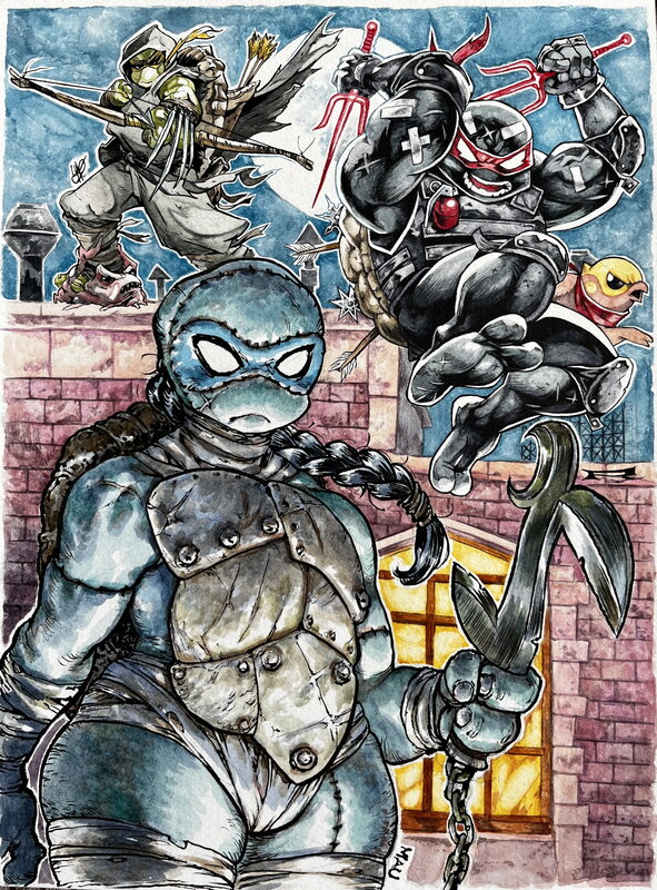 Commission TMNT par Run, Florent Maudoux, Ludovic Chesnot - Illustration originale