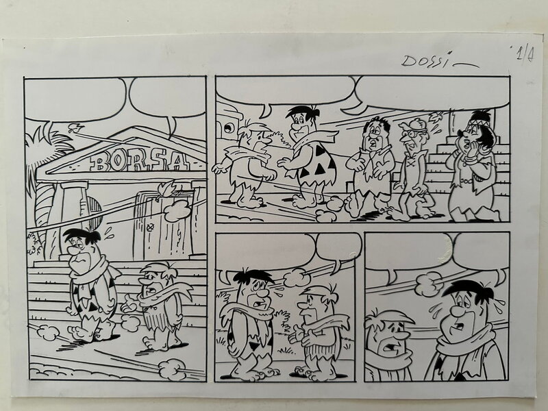 Sandro Dossi, Flintstones - Demi-planche 
