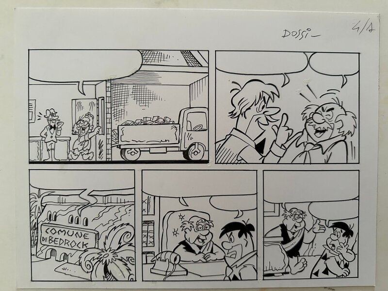 Sandro Dossi, Flintstones - Demi-planche 