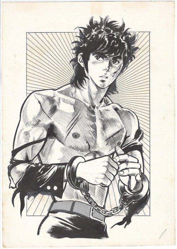 Ryoichi Ikegami, Otoko Gumi | Cover #2 & Weekly Shonen Sunday #24 | Crying Freeman - Illustration originale