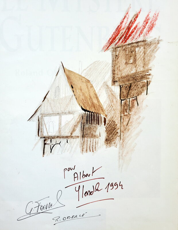 Yves Lenoble, Roland Oberlé, Georges Foessel, LE MYSTERE GUTENBERG - Dédicace