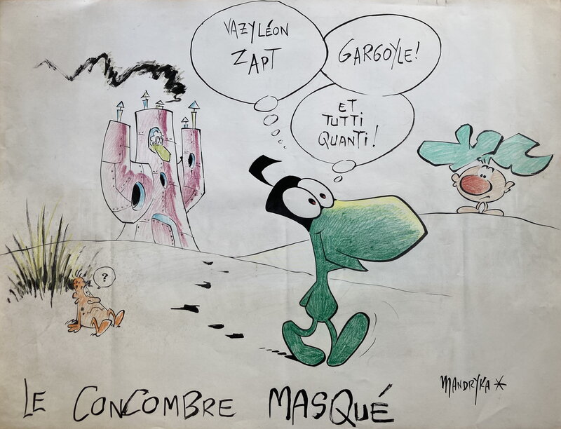 Nikita Mandryka, 1968 - Le concombre masqué - Illustration originale