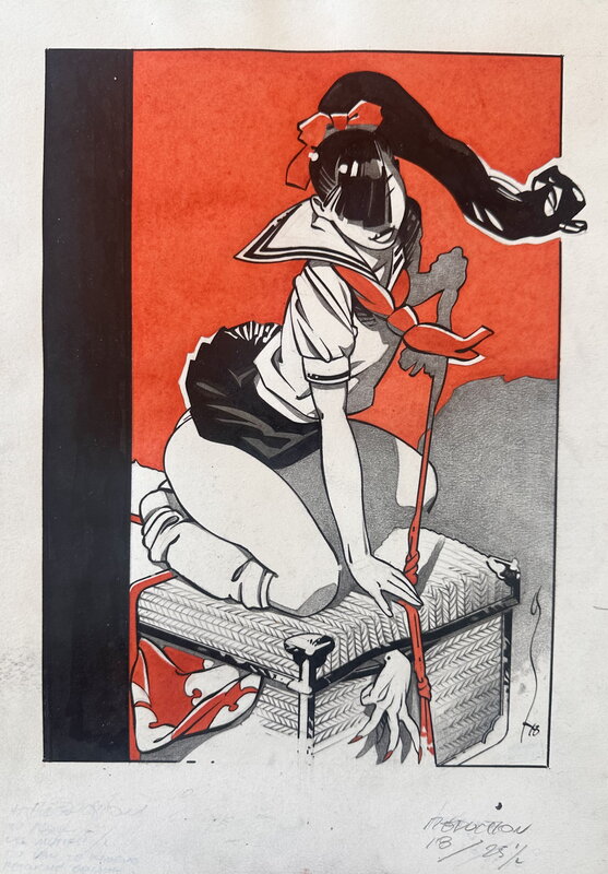 En vente - Michetz, Illustration publiée en portfolio (2018) - Planche originale