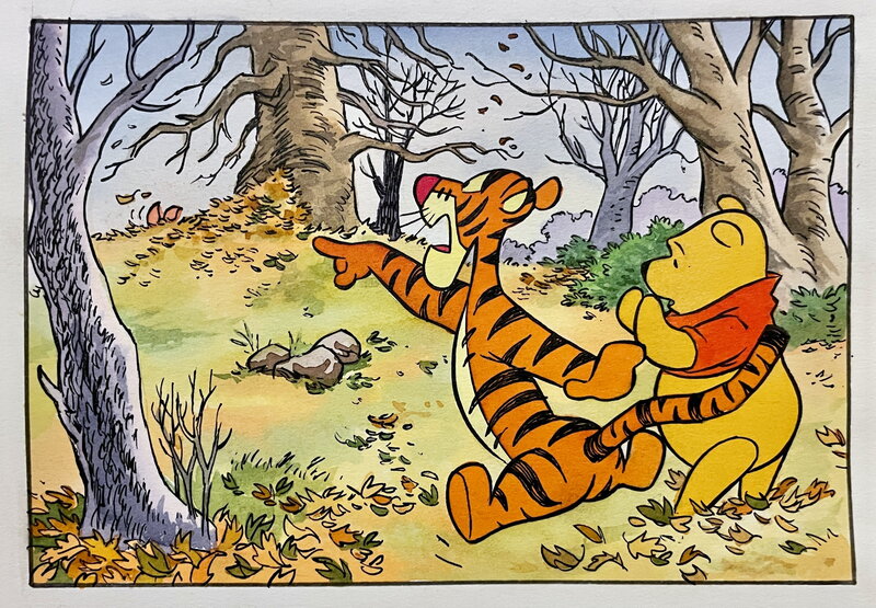 En vente - Studios Disney, 1980'S : Winnie l'Ourson - Illustration originale