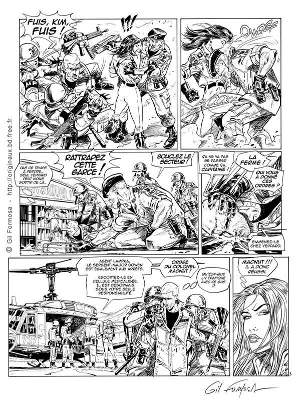 Gil Formosa, Sergent-Major BOWEN T01 P3 - Planche originale