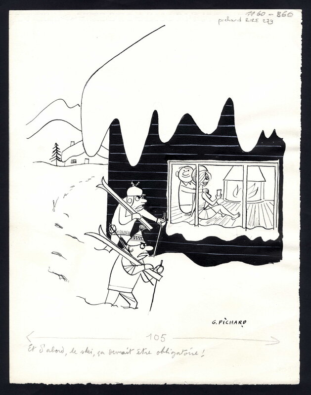 Gag 'Le Rire' par Georges Pichard - Illustration originale