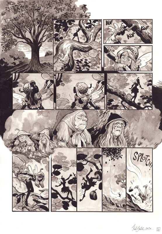 En vente - Federico Bertolucci, Frédéric Brrémaud, La légende oubliée de Perceval - Planche originale