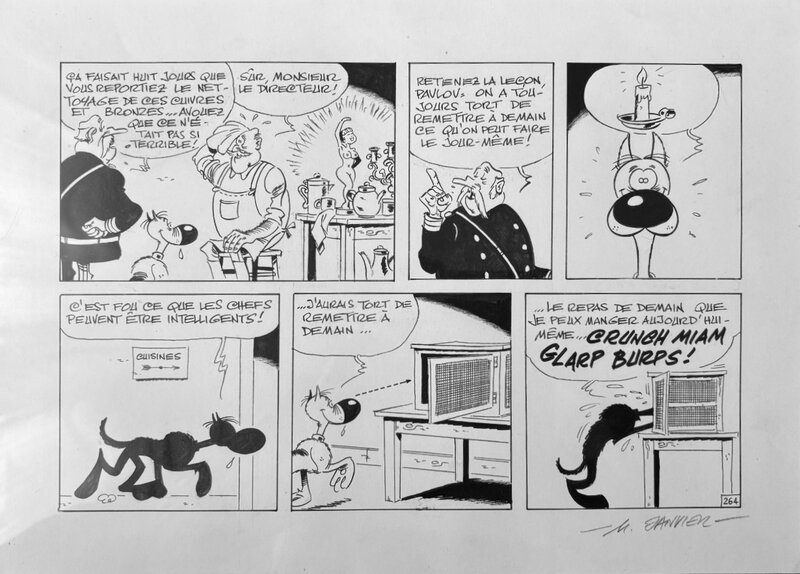 En vente - Michel Janvier, Xavier Fauche, Jean Léturgie, Morris, 2010 - Rantanplan : Morts de rire - Planche originale