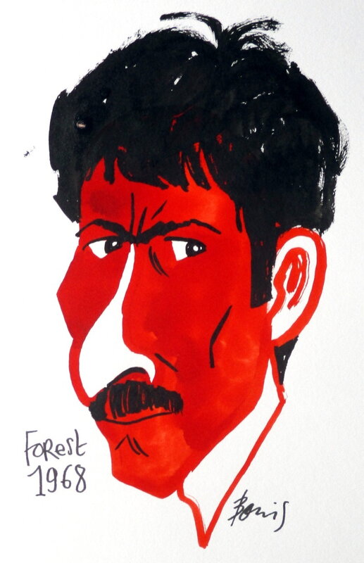 Portrait rouge par Hervé Bourhis - Dédicace