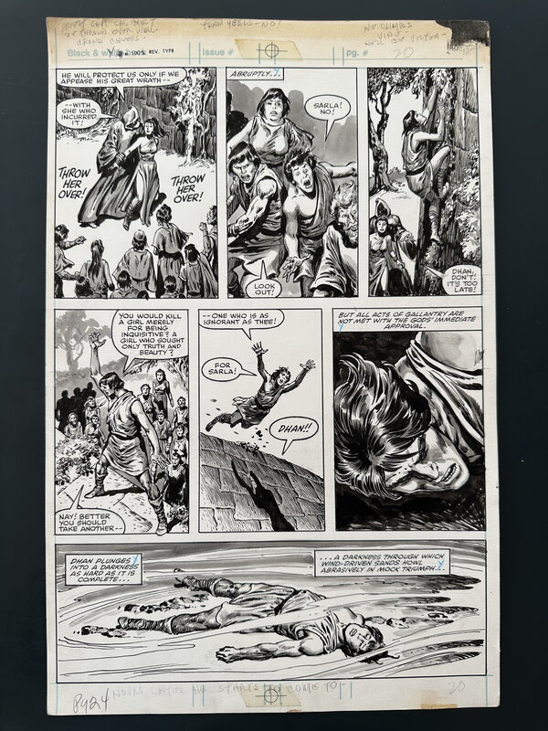 For sale - John Buscema, Ernie Chan, Savage SWORD OF CONAN #72 original page 24 Marvel Comics 1982 - Comic Strip