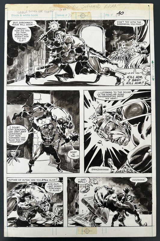 For sale - John Buscema, Ricardo Vilamonte, Savage SWORD OF CONAN #76  original page 44 Marvel Comics 1982 - Comic Strip