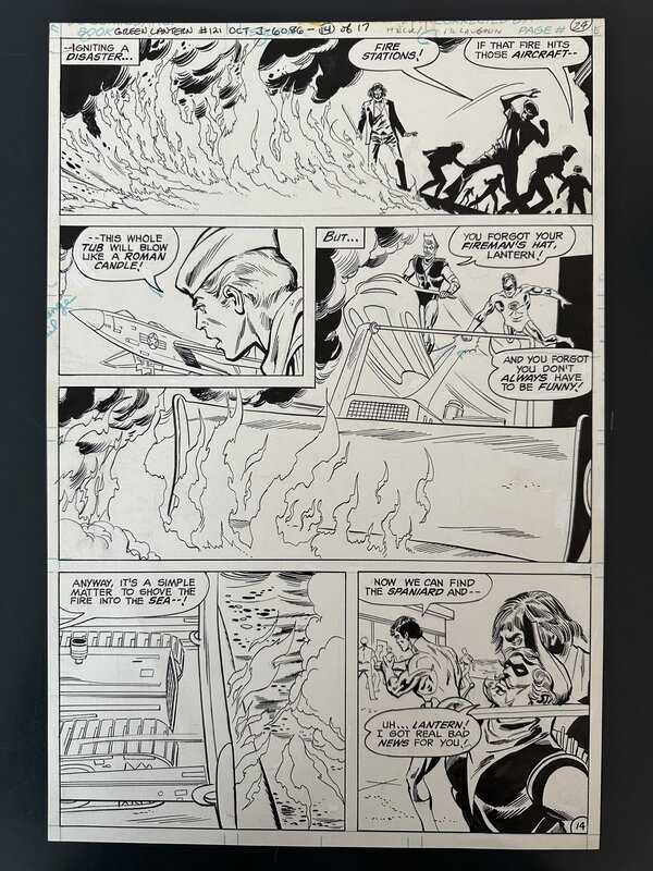 For sale - Don Heck, Frank McLaughlin, Green LANTERN #121 original page 14 DC comics 1974 - Comic Strip