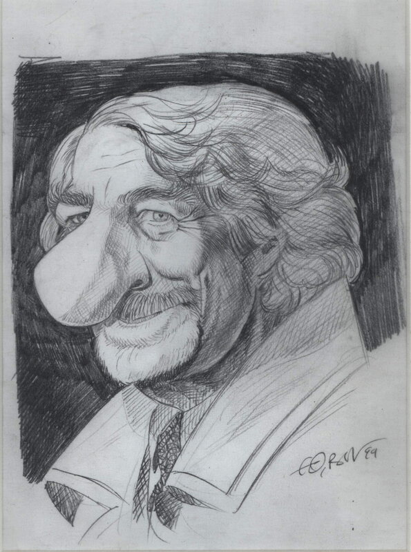 En vente - Tibet : La Tibetière, caricature de Jean Roba - Illustration originale