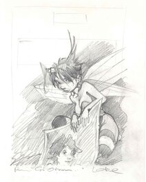 Régis Loisel - Loisel Peter Pan crayonné clochette - Original Illustration