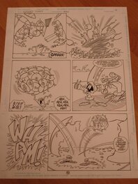 Mike DeCarlo - Looney Tunes #54 - Taz & Marvin le Martien - Planche originale