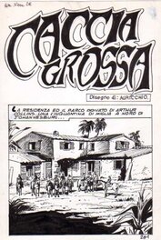 Cosimo Auricchio - Planche-Titre de l'histoire Caccia Grossa - Comic Strip