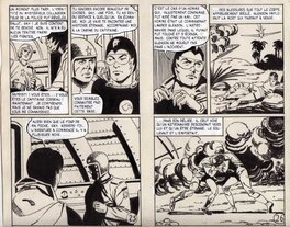Fernando Fernandez - Double planche de la série Capitaine Corbeau - Comic Strip