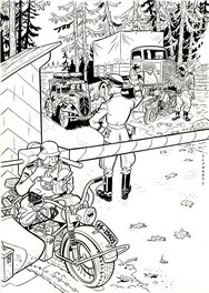 Original Illustration - Spirou - Groom vert-de-gris - Schwartz