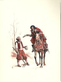 Fred & Liliane Funcken - La mission du chevalier Goberjac - Illustration originale