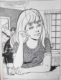 Anita Rodríguez Ruiz - School girls: écolière et manequin - Planche finale, Clapotis n°62, 1971, Aredit - Planche originale