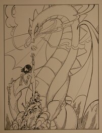 Steven De Rie - Dragon - commission - Illustration originale