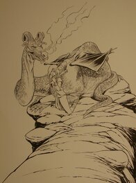Steven Dupré - Dragon - commission - Illustration originale