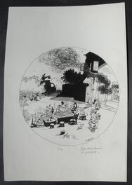 André Geerts - Jojo - Illustration fin d'histoire "Le retour de papa". - Planche originale