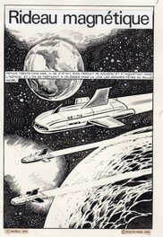 Alan Doyer - Rideau magnétique - Sidéral n°61 (Artima), 1976 - Planche originale