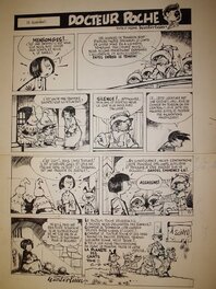 Marc Wasterlain - Le Docteur Poche n° 4 « La Planète des Chats », planche de fin, 1980. - Comic Strip