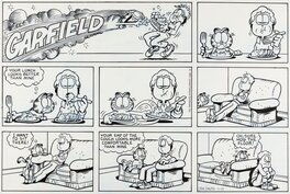Jim Davis - Davis Jim - Garfield - Sunday du 10/11/1991 - Planche originale