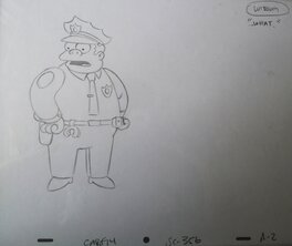 Matt Groening - Chef wiggum - Original art