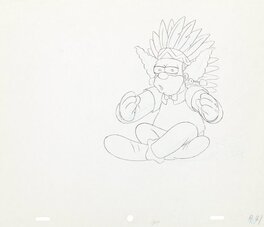 Matt Groening - The Simpsons Krusty The Clown Original Animation Art, 1991 - Original Illustration