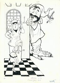 Jean Trubert - Le géant - Original Illustration