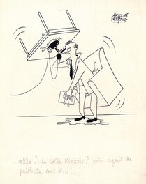 Jacques Faizant - Jacques Faisant - Illustration originale