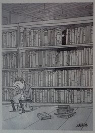 Graham Annable - Late night at the Library - Original Illustration