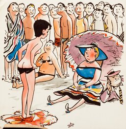Jean Bellus - Clementine en Vacances 2 - Illustration originale