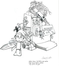 Jose Luis Munuera - Munuera - Spirou - illustration de recherches sans doute - Original Illustration