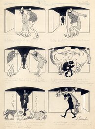 Joseph Hémard - Joseph Hémard - 1910 "Coup double" - Planche originale