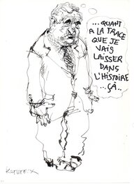 Jean-Marie Kerleroux - Caricature de Jean-Pierre Raffarin - Illustration originale