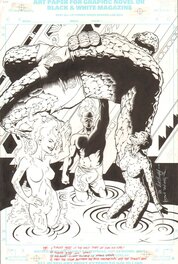 Scott Benefiel - Marvel Swimsuit Special #3 P9: Thing & Torch - Illustration originale