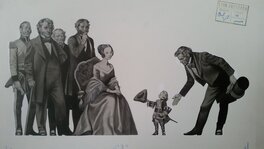 Ron Embleton - Tom Thumb meets Queen Victoria - Original Illustration
