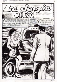 Cosimo Auricchio - Planche-Titre de l'histoire La doppia vita parue dans Attualita Nera Extra N° 25 - Comic Strip