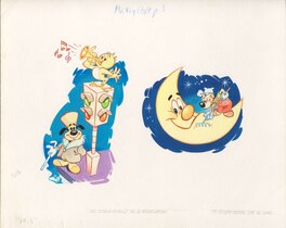Claude Marin - 2 illustrations pour "Le journal de Mickey" - Original Illustration