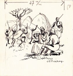 Joseph Porphyre Pinchon - Illustration parue dans le journal Benjamin - Illustration originale