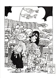 Stan Sakai - Usagi Yojimbo commission - Boys' day - Illustration originale